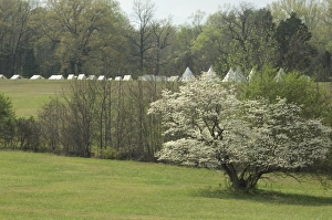 Images Dated 8th April 2011: Reenactment of a Civil War army camp, Shiloh battlefield