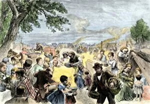Lake Michigan Gallery: Refugees from the Chicago Fire, 1871