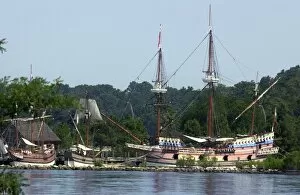 Virginia Collection: Replicas of colonial Jamestown ships