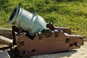 Battle Of Yorktown Prints: Revolutionary War mortar at Yorktown battlefield