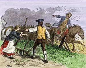 Signal Prints: Rider warning Minutemen the British were marching to Lexington 1775