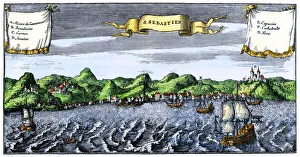 World places:historical views Gallery: Rio de Janeiro about 1700