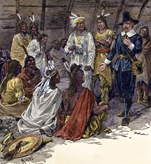 Roger Williams at the council of Canonicus