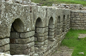 Arch Prints: Roman bathhouse ruins at Chesters, Northumbria, England