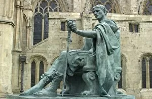 Ancient Rome Collection: Roman Emperor Constantine I (the Great) in York, GB