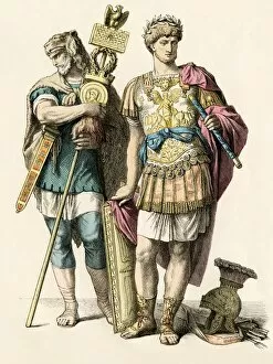 Shield Gallery: Roman general and a Germanic warrior