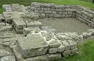 Archaeology Collection: Roman guardhouse along Hadrians Wall in England