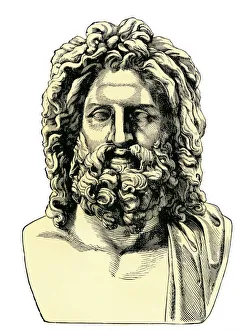 Ancient Greek Prints: Roman Jupiter, or Zeus in Greek mythology