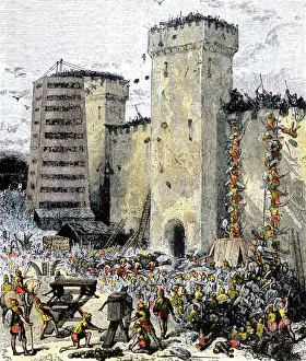 Ancient Civilization Gallery: Roman siege of a fortified city