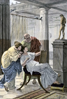 Teaching Gallery: Roman woman taking drawing lessons