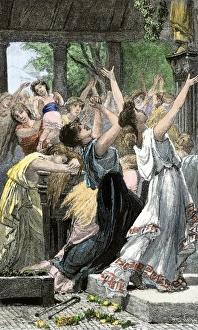 Punic Wars Gallery: Roman women fearful of Carthaginian invasion, Punic Wars