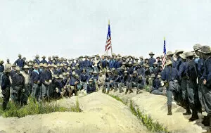 Spanish American War Collection: Roosevelt and the Rough Riders on San Juan Hill, 1898