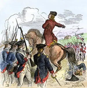 Royal Governor Tryon angrily trying to suppress the colonial Regulators revolt