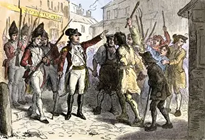 Royal Governor Tryon confronting the angry colonial Regulators in North
