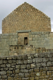 Entrance Prints: Ruins of Inca Temple of the Sun at Ingapirca in the Andes Mountains