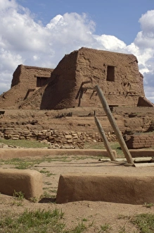 Pecos National Monument Prints: Ruins of Spanish mission at Pecos Pueblo