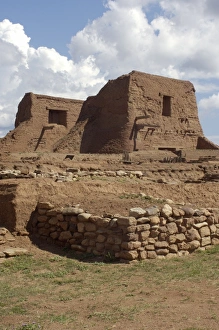 Pecos National Monument Prints: Ruins of Spanish mission at Pecos Pueblo