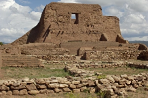 Pecos National Monument Prints: Ruins of Spanish mission at Pecos Pueblo