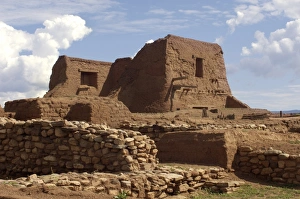 Pecos National Monument Prints: Ruins of Spanish mission at Pecos Pueblo