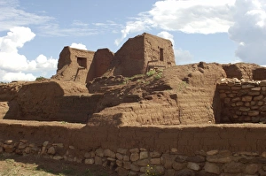 Pecos National Monument Prints: Ruins of Spanish mission at Pecos Pueblo