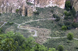 Cliff Dweller Prints: Ruins of Tuonyi, an Ancient Puebloan / Anasazi village in Frijoles Canyon