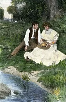 Rural Gallery: Rural courtship, early 1900s