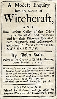 Evil Spirits Gallery: Salem witchcraft account, 1697