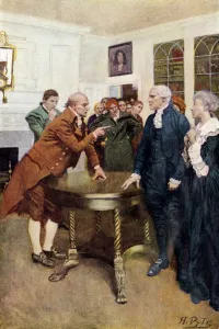 Warning Prints: Samuel Adams warning British royal governor Thomas Hutchinson after the Boston