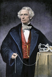 Inventor Prints: Samuel Morse with his invention