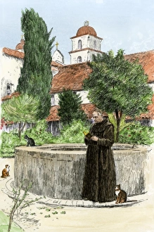 Padre Gallery: Santa Barbara Mission, California, 1800s