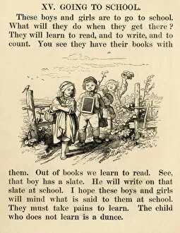 Reading Gallery: Schoolbook page, 1870s
