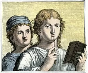 Schoolgirls in ancient Rome