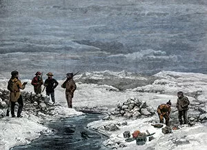 Northwest Passage Gallery: Schwatkas discovery of Franklin expedition grave, 1880
