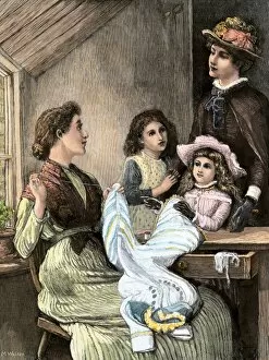 Home life Gallery: Seamstress, 1800s