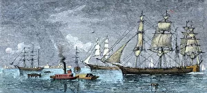 US places:historical views Gallery: Seaport of Galveston, Texas, 1800s