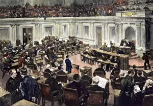Politics Gallery: US Senate in session, late 1800s