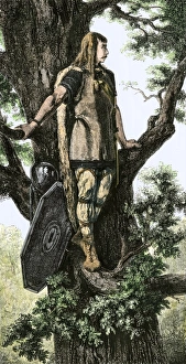 Gaul Gallery: Sentry guarding a Gaul camp in Roman times