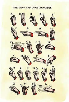 Signing Gallery: Sign language using a single hand, 1800s