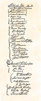 Signature Prints: Signatures of leaders of the Constitutional Convention, 1787