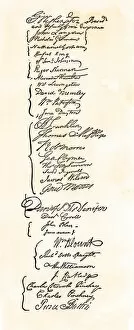 Constitutional Convention Gallery: Signatures of leaders of the Constitutional Convention, 1787