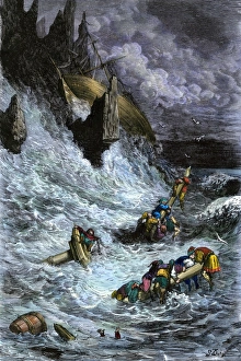 Sailor Prints: Sinbad and his companions shipwrecked