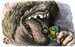 Adventure Travel Prints: Sinbads companion eaten by a giant in one of the tales in 1001 Arabian Nights