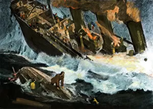 1900s Collection: Sinking of the Titanic
