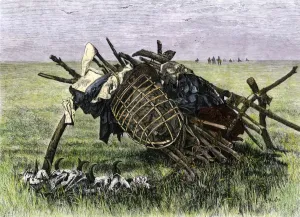 Ritual Gallery: Sioux grave on the northern plains