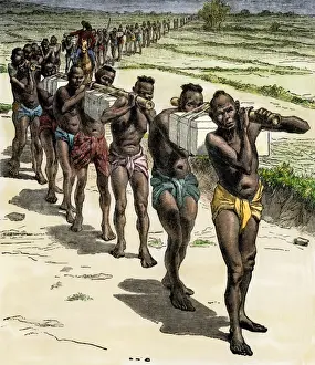 Sir Richard Burton exploring central Africa, 1850s