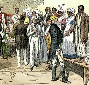 Slave Gallery: Slave auction in New Orleans