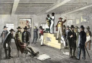 African American Collection: Slave auction in Virginia