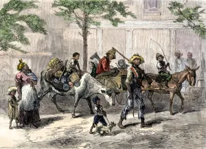 Black History Prints: Former slaves fleeing to Kansas from yellow fever outbreak in South