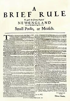 Document Gallery: Smallpox treatment document, New England, 1677