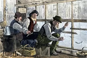Coffee Gallery: Smelt-fishing, 1880s